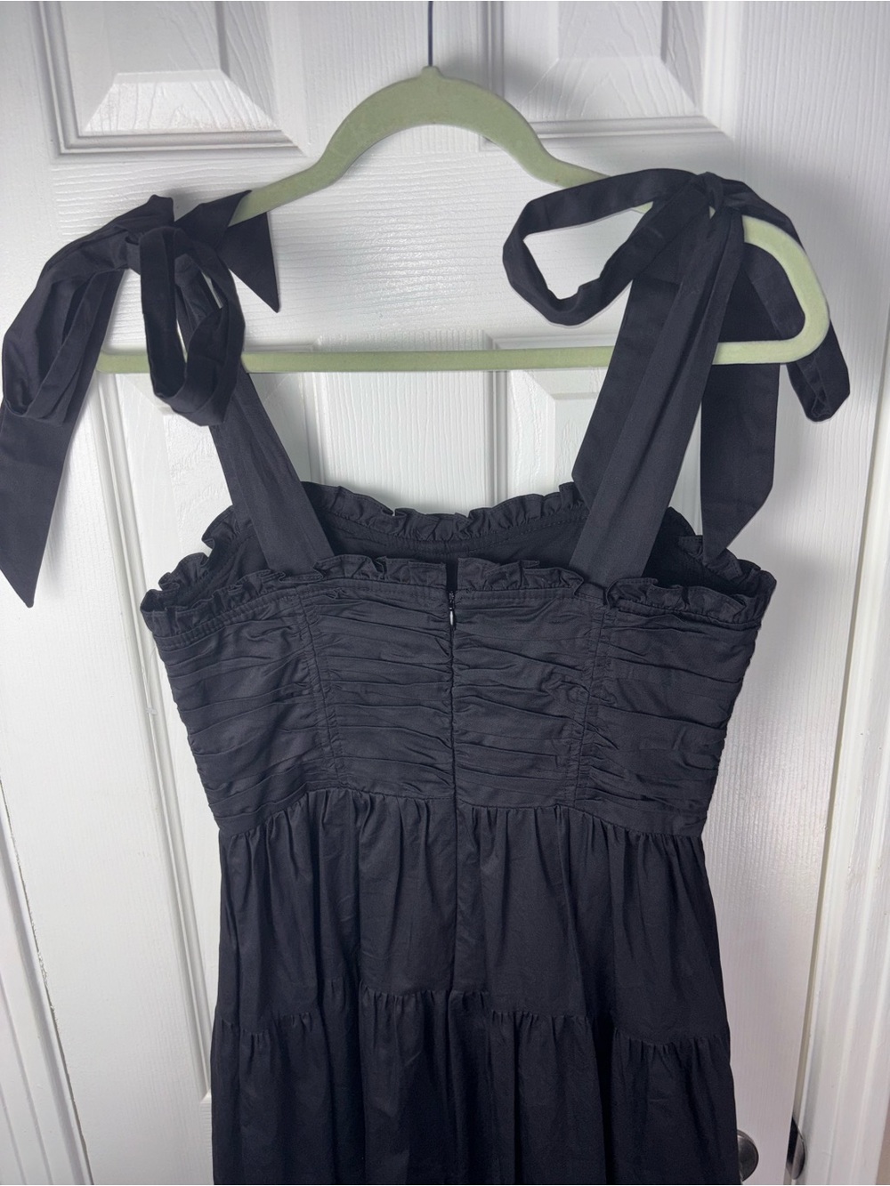 Sofie the Label Black Tie-Shoulder Tiered Midi Dress - Picture 11 of 16